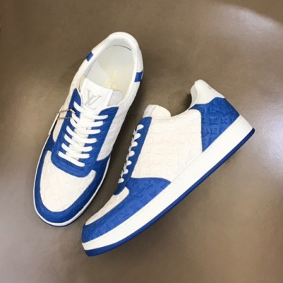 루이비통 남성 블루 스니커즈 - Louis vuitton Mens Blue Sneakers - lv35x