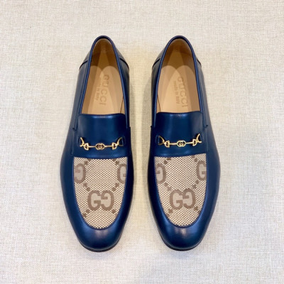 구찌 남성 이니셜 네이비 로퍼 - Gucci Mens Navy Loafer - gu37x