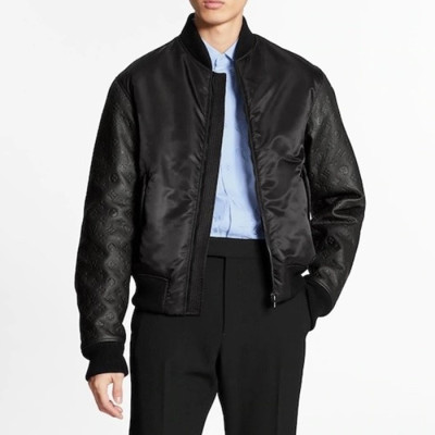 루이비통 남성 가죽 자켓 - Louis vuitton Mens Black Jackets - lv41x