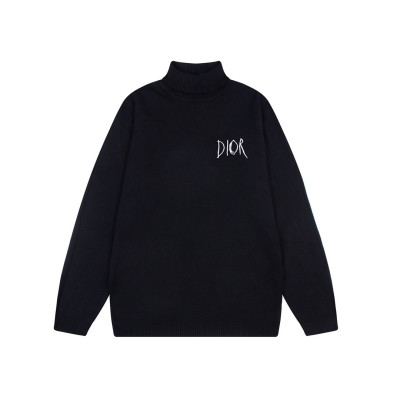 디올 남성 블랙 터틀넥 스웨터 - Dior Mens Black Sweaters - di05x
