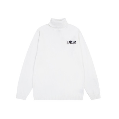 디올 남성 화이트 터틀넥 스웨터 - Dior Mens White Sweaters - di06x