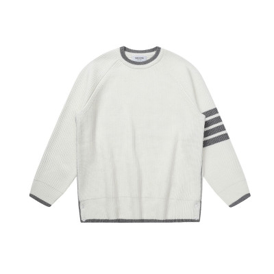 톰브라운 남성 화이트 크루넥 니트 - ThomBrowne Mens White Knits - th03x