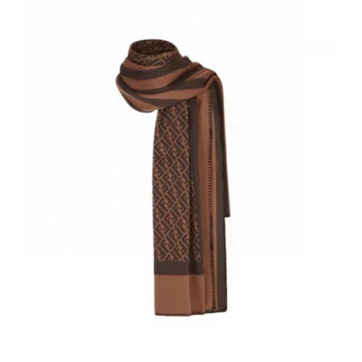 펜디 남/녀 브라운 머플러 - Fendi Unisex Brown Muffler - fe01x