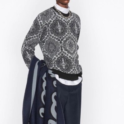 디올 남성 블랙 크루넥 스웨터 - Dior Mens Black Sweaters - di17x