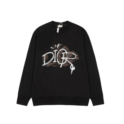 디올 남성 클래식 블랙 맨투맨 - Dior Mens Black Tshirts - di32x