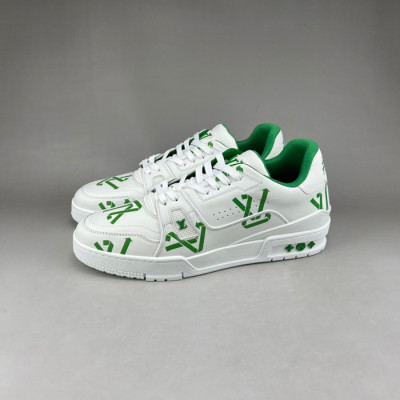 루이비통 남성 그린 스니커즈 - Louis vuitton Mens Green Sneakers - lv154x