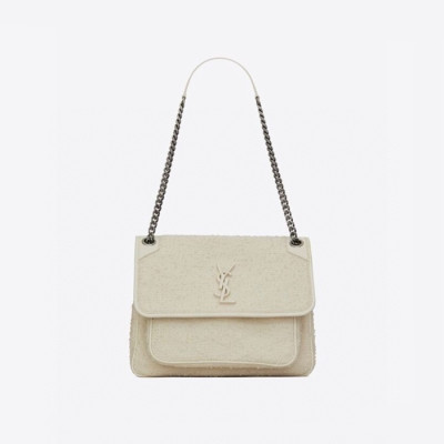 입생로랑 여성 화이트 숄더백 - Saint Laurent Womens White Shoulder Bag - ysl219x