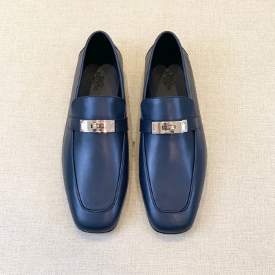 에르메스 남성 시그니처 블루 로퍼 - Hermes Mens Blue Loafer - her928x