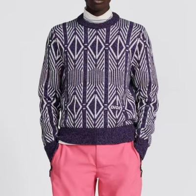 디올 남성 블랙 크루넥 스웨터 - Dior Mens Black Sweaters - di52x