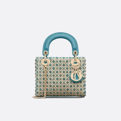 디올 여성 블루 레이디백 - Dior Womens Blue Lady Bag - di97x