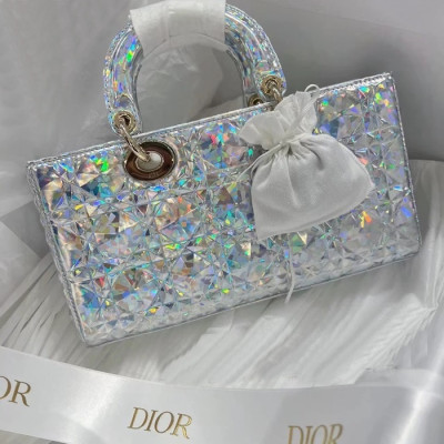 디올 여성 실버 레이디백 - Dior Womens Silver Lady Bag - di101x