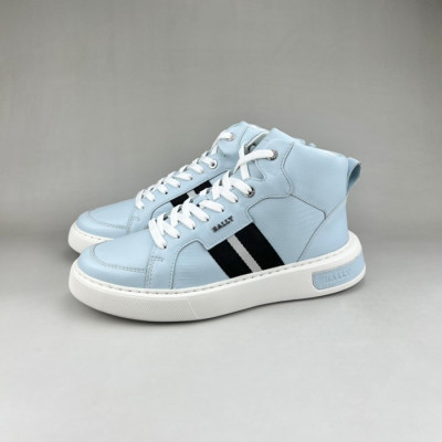 발리 남성 블루 하이탑 스니커즈 - Bally Mens Blue Sneakers - bal0159x