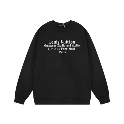 루이비통 남성 모던 블랙 맨투맨 - Louis vuitton Mens Black Tshirts - lv192x