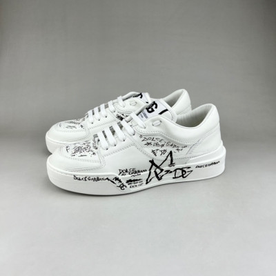 돌체앤가바나 남성 화이트 스니커즈 - Dolc& Gabbana Mens White Sneakers - dol378x