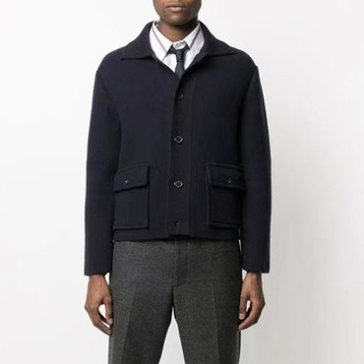 톰브라운 남성 네이비 폴로 가디건 - ThomBrowne Mens Navy Cardigan - th18x