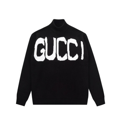 구찌 남성 블랙 터틀넥 스웨터 - Gucci Mens Black Sweaters - Gu106x