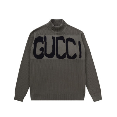 구찌 남성 그레이 터틀넥 스웨터 - Gucci Mens Gray Sweaters - Gu107x