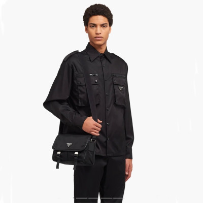 프라다 남성 블랙 크로스백 - Prada Mens Black Cross Bag - pr120x