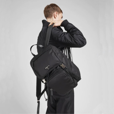프라다 남성 블랙 백팩 - Prada Mens Black Back Pack - pr154x