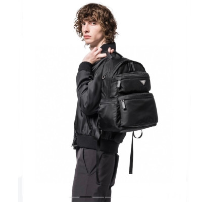 프라다 남성 블랙 백팩 - Prada Mens Black Back Pack - pr156x