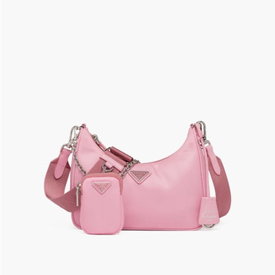 프라다 여성 핑크 호보백 - Prada Womens Pink Hobo Bag - pr165x