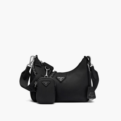 프라다 여성 블랙 호보백 - Prada Womens Black Hobo Bag - pr167x