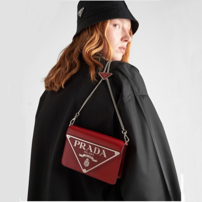 프라다 여성 레드 숄더백 - Prada Womens Red Shoulder Bag - pr177x