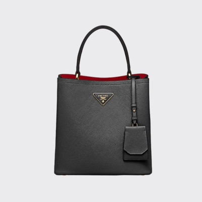 프라다 여성 블랙 버킷백 - Prada Womens Black Bucket Bag - pr192x