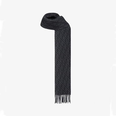 펜디 남/녀 블랙 머플러 - Fendi Unisex Black Muffler - fe17x