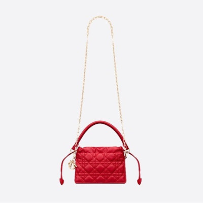 디올 여성 레드 레이디백 - Dior Womens Red LadyD - di174x