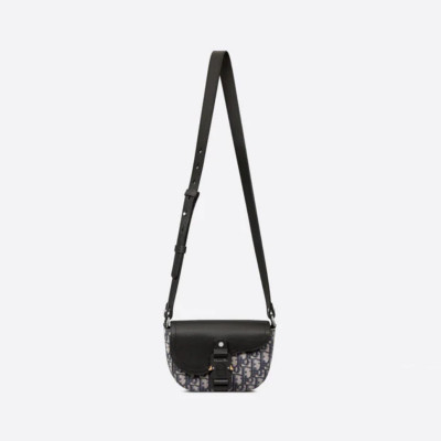디올 남성 블랙 크로스백 - Dior Men Black Cross Bag - di196x