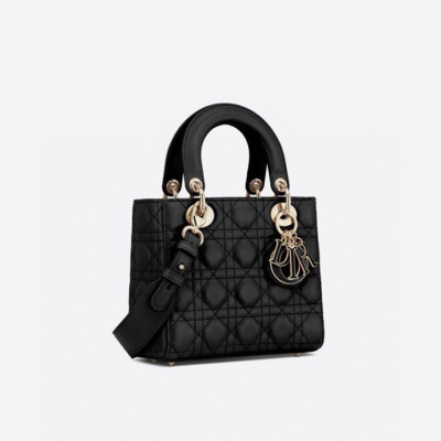 디올 여성 블랙 레이디백 - Dior Womens Black Lady Bag - di216x