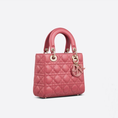 디올 여성 핑크 레이디백 - Dior Womens Pink Lady Bag - di217x