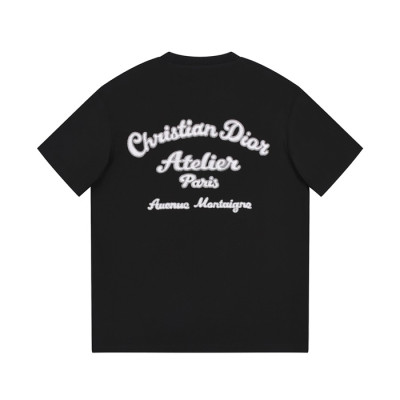 디올 남성 블랙 크루넥 반팔티 - Dior Mens Black Tshirts - di247x