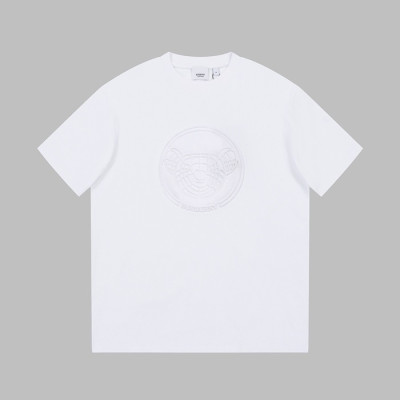 버버리 남성 화이트 크루넥 반팔티 - Burberry Mens White Tshirts - Bu65x