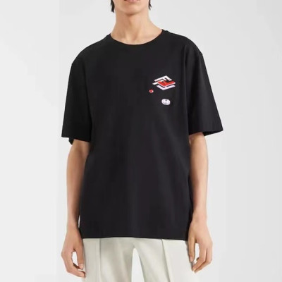 펜디 남성 블랙 크루넥 반팔티 - Fendi Mens Black Short sleeved T-shirts - fe26x