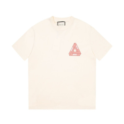 구찌 남/녀 아이보리 크루넥 반팔티 - Gucci Unisex Ivory Short sleeved T-shirts - gu179x