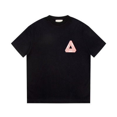 구찌 남/녀 블랙 크루넥 반팔티 - Gucci Unisex Black Short sleeved T-shirts - gu180x