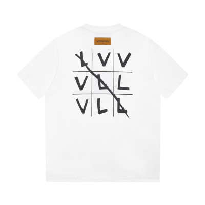 루이비통 남성 화이트 크루넥 반팔티 - Louis vuitton Mens White Short sleeved T-shirts - lv346x