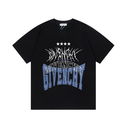 지방시 남성 크루넥 블랙 반팔티 - Givenchy Mens Black Tshirts - giv954x