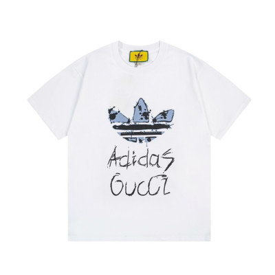 구찌 남/녀 화이트 크루넥 반팔티 - Gucci Unisex White Short sleeved T-shirts - gu186x