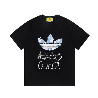 구찌 남/녀 블랙 크루넥 반팔티 - Gucci Unisex Black Short sleeved T-shirts - gu187x