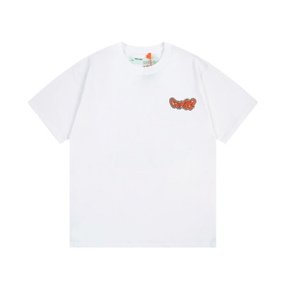 오프화이트 남/녀 모던 화이트 반팔티 - Off white Unisex White Tshirts - of10x