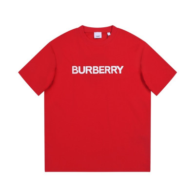 버버리 남성 레드 크루넥 반팔티 - Burberry Mens Red Tshirts - bu68x