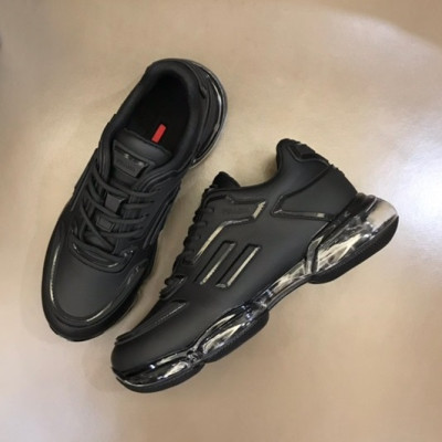 프라다 남성 블랙 스니커즈 - Prada Mens Black Sneakers - pr294x