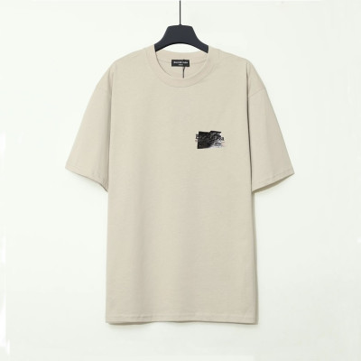 발렌시아가 남/녀 크루넥 베이지 반팔티 - Balenciaga Unisex Beige Short sleeved T-shirts - ba154x