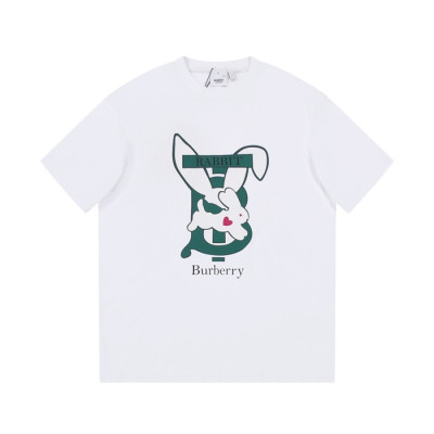 버버리 남성 화이트 크루넥 반팔티 - Burberry Mens White Tshirts - bu76x