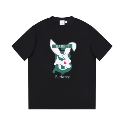 버버리 남성 블랙 크루넥 반팔티 - Burberry Mens Black Tshirts - bu75x