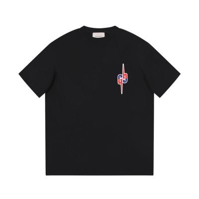 구찌 남/녀 블랙 크루넥 반팔티 - Gucci Unisex Black Short sleeved T-shirts - gu200x