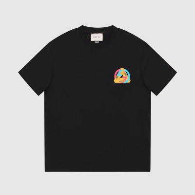 구찌 남/녀 블랙 크루넥 반팔티 - Gucci Unisex Black Short sleeved T-shirts - gu208x